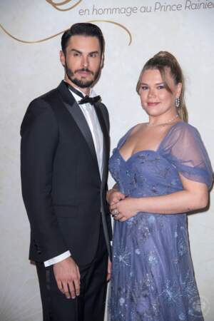 Baptiste Giabiconi et Camille Gottlieb au Bal du Centenaire en hommage au Prince Rainier III au Casino de Monte-Carlo le vendredi 20 octobre 2023.