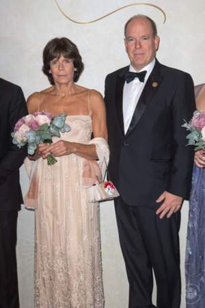 Le prince Albert II et la princesse Stéphanie au Bal du Centenaire en hommage au Prince Rainier III au Casino de Monte-Carlo le vendredi 20 octobre 2023.