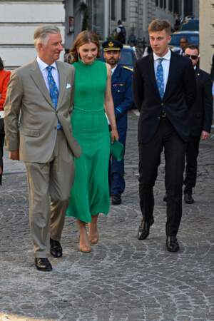 La princesse Elisabeth de Belgique sur la Place Royale à Bruxelles à l'occasion de la Fête Nationale belge