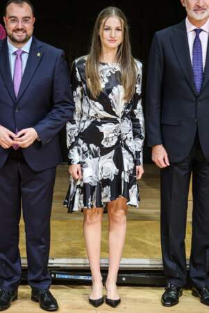 La princesse Leonor d'Espagne lors du traditionnel concert la veille de la cérémonie des "Princesa de Asturias Awards" à Oviedo