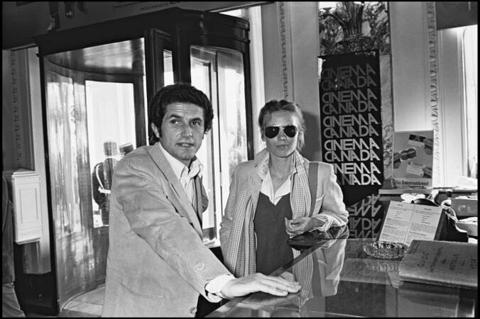 Claude Lelouch et Gunilla Friden au festival de Cannes en 1977.