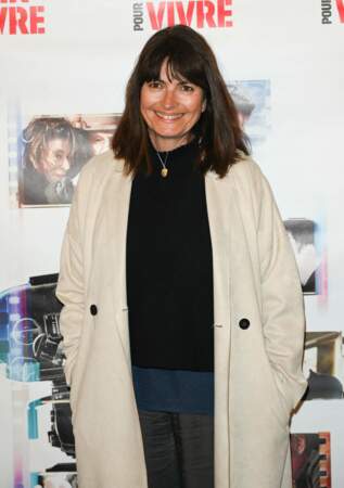 Valérie Perrin lors du photocall à la première du film "Tourner pour vivre", à Paris, le 25 avril 2022.
