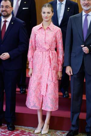 La princesse Leonor d'Espagne lors d'une réception à Oviedo