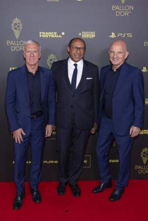 Didier Deschamps, Philippe Diallo et Guy Stéphan lors de la 67ème cérémonie du Ballon d’Or au Théâtre du Châtelet à Paris