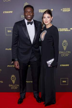 Brice Samba et sa femme Jessica Samba lors de la 67ème cérémonie du Ballon d’Or au Théâtre du Châtelet à Paris
