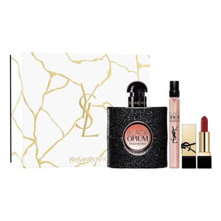 Coffret cadeau Parfum
Black Opium + format voyage + rouge à lèvres, Yves Saint Laurent Beauté, 90€ sur Sephora