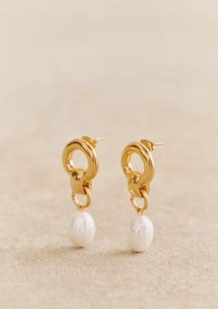 Boucles d'oreilles perle "Stella", Sézane, 55€