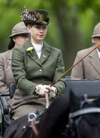 Louise Mountbatten-Windsor (Lady Louise Windsor) participe au "Champagne Laurent-Perrier Meet of The British Driving Society" au château de Windsor, en marge du Royal Windsor Show