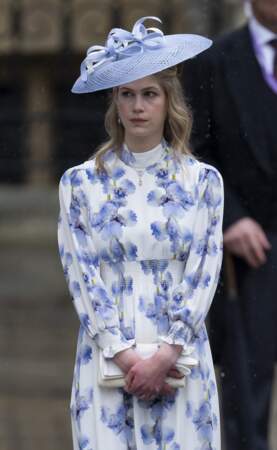 Lady Louise à la cérémonie de couronnement du roi d'Angleterre à l'abbaye de Westminster de Londres