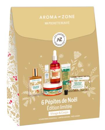Ma pochette beauté 6 pépites de Noël !, Aroma-Zone, 28,50€ en boutique et sur aroma-zone.com