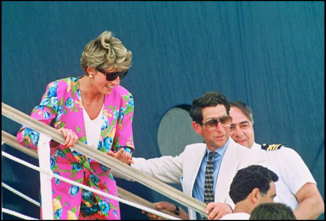 Le prince Charles et la princesse Diana en Italie en 1991