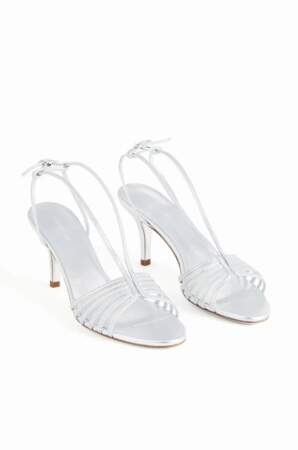 Sandales à brides métallisées, H&M x Rabanne, 199€