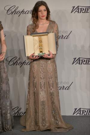 Adèle Exarchopoulos à la remise du trophée Chopard à l'hôtel Martinez lors du 67ème Festival de Cannes