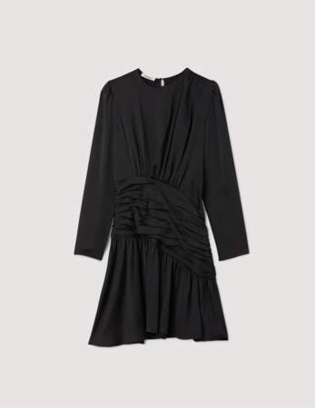 Robe courte drapée noire Sandro, 192,50€