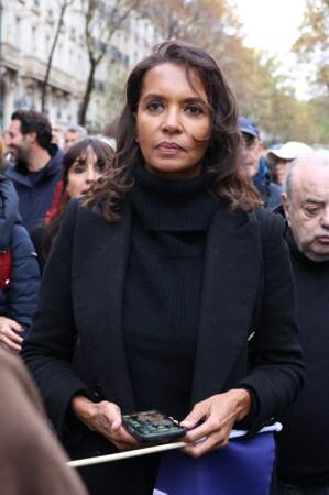 Karine le Marchand présente à la Marche pour la République et contre l'antisémitisme, à Paris, en novembre 2023. 