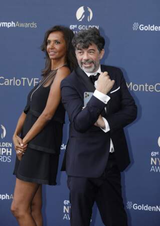 Stéphane Plaza et Karine le Marchand pour la cérémonie de clôture du 61ème Festival de Télévision de Monte Carlo, en juin 2022. 