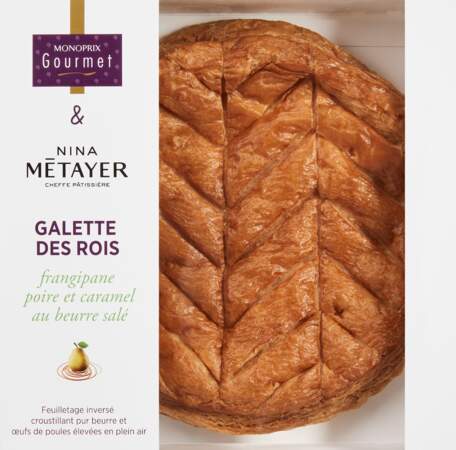 Galette des rois Poires & Caramel beurre salé, Monoprix Gourmet X Nina Métayer, 16,95€ (5 personnes)