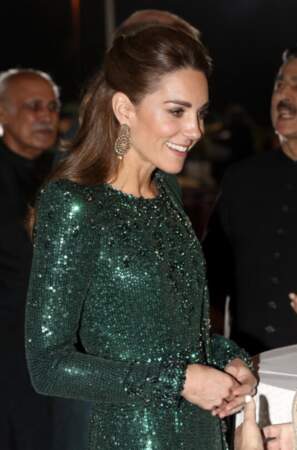 Kate Middleton et sa robe en sequins vert émeraude 