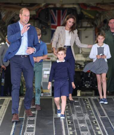 Le prince Louis visite le Royal International Air Tattoo (RIAT) à RAF Fairford, le 14 juillet 2023