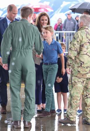 Le prince George visite le Royal International Air Tattoo (RIAT) à RAF Fairford, le 14 juillet 2023
