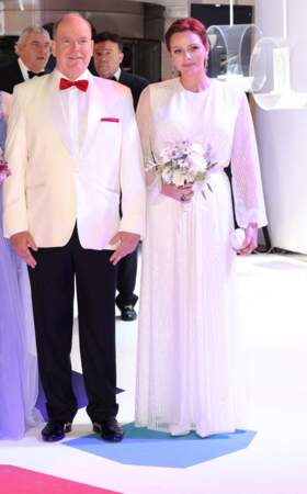 Charlene de Monaco et son époux au 74ème Gala de la Croix-Rouge Monégasque à Monaco