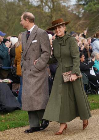 Sophie Rhys-Jones, duchesse d'Edimbourg, et le prince Edward, duc d'Edimbourg en route vers l'église St-Mary Magdalene à Sandringham