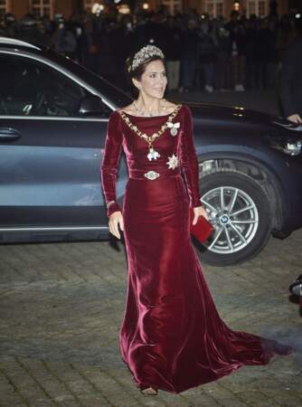 La princesse Mary de Danemark lors de la réception du Nouvel An de la famille royale danoise au palais d'Amalienborg à Copenhague