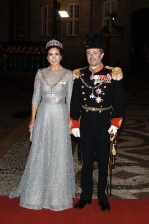 Le prince Frederik de Danemark, la princesse Mary à la réception du nouvel an au palais Amalienborg à Copenhague