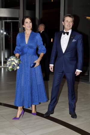 Le prince Frederik et la princesse Mary de Danemark lors d'une soirée de gala à l'opéra de Copenhague 