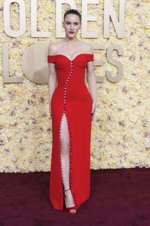 Rachel Brosnahan sur le tapis rouge des Golden Globes 2024