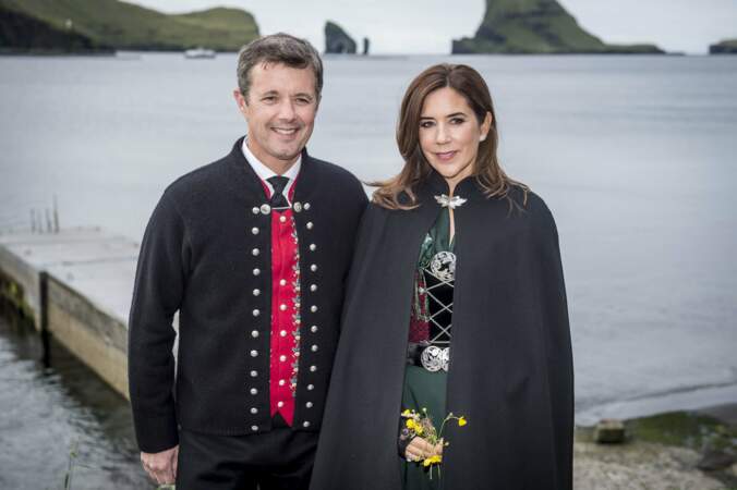 Le prince Frederik et la princesse Mary de Danemark en visite aux îles Féroé en Aout 2018.