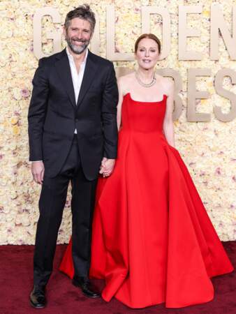 Julianne Moore et son mari Bart Freundlich aux Golden Globes 2024