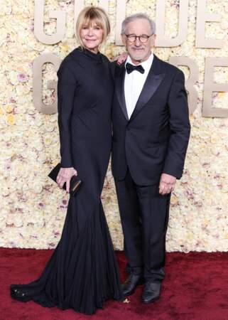 Kate Capshaw et Steven Spielberg à la 81ème cérémonie des Golden Globes au Beverly Hilton à Los Angeles