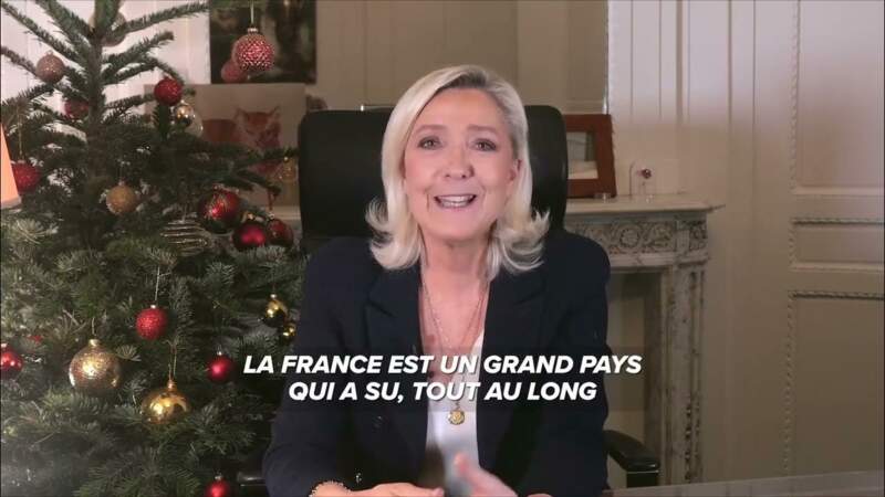 Marine Le Pen a présenté ses voeux le 25 décembre 2023