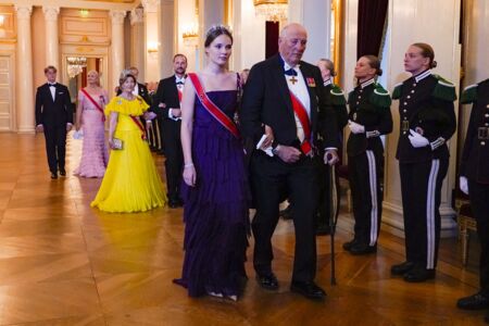 La princesse Ingrid Alexandra au dîner de gala de son 18ème anniversaire au Palais d'Oslo