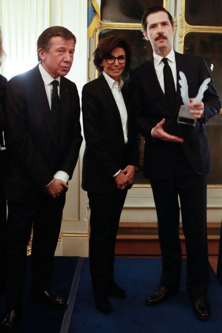 Rachida Dati à la cérémonie de remise du prix "French Cinema Award" à Melvil Poupaud au Ministère de la Culture et de la Communication 