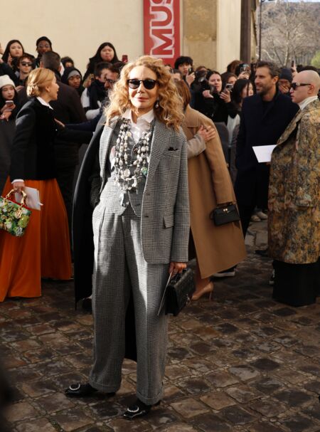 Marisa Berenson au défilé Haute Couture Printemps/Été 2024 de Dior à Paris, le lundi 22 janvier 2024