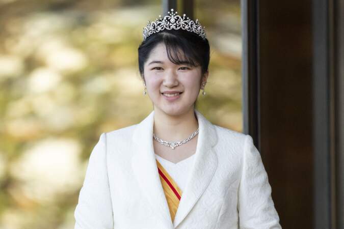 La princesse Aiko du Japon accueille la presse au palais impérial pour son 20ème anniversaire, le 5 décembre 2021. Elle est la fille unique de l'empereur Nahurito du Japon et de son épouse l'impératrice Masako.