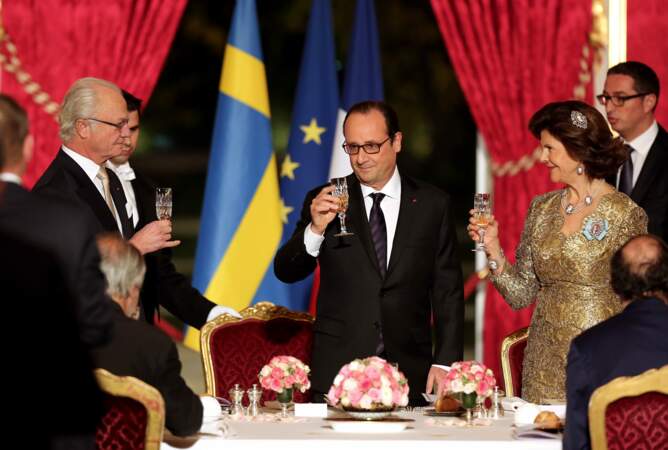 De nombreux invités avaient répondu présent à l'invitation de ce dîner d'État pour entourer le président Hollande ainsi que le couple royal suédois