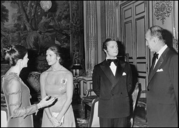 Valéry et Anne-Aymone Giscard d’Estaing reçoivent le roi et la reine de Suède 
