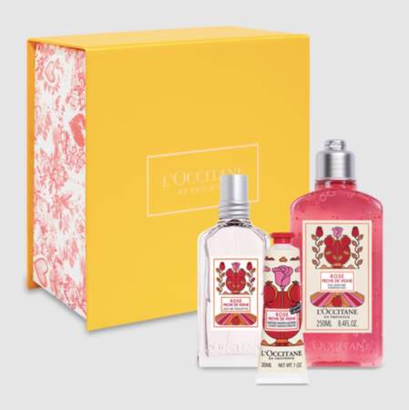 Coffret parfum Rose Pêche de Vigne, édition limitée de Saint-Valentin, L'Occitane, 73,50€