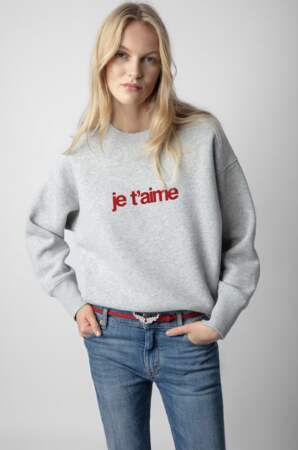 Sweatshirt "Oscar Je T'aime", Zadig & Voltaire, 185€