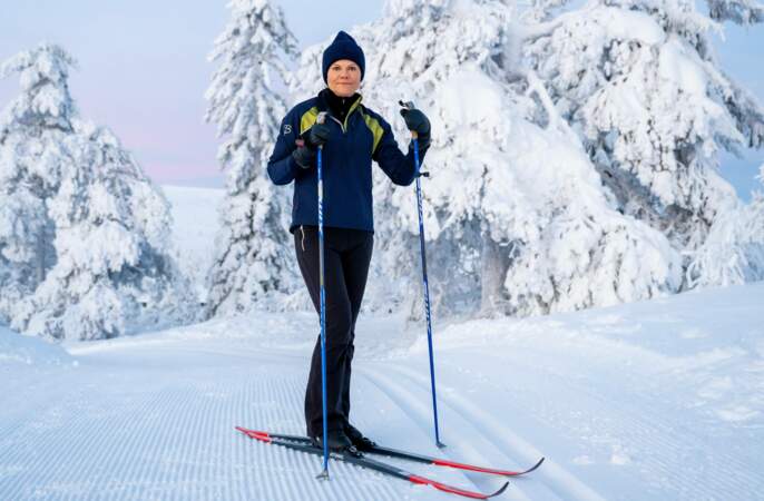 Victoria de Suède en randonnée de ski à Sälen en 2024