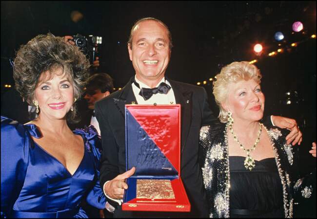 Elizabeth Taylor, Jacques Chirac et Line Renaud