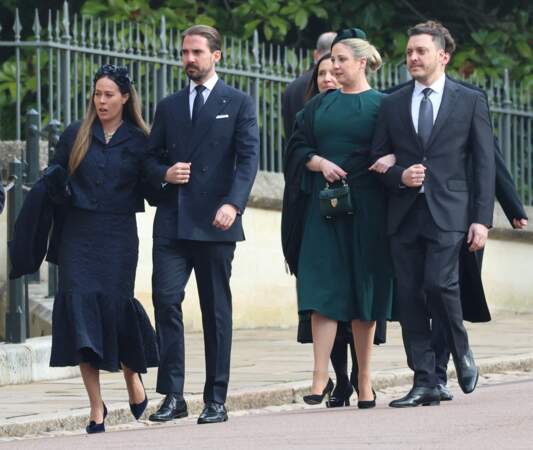La princesse Tatiana de Grèce et son époux, Nicolas de Grèce, accompagnés de la princesse Theodora de Grèce et du Danemark et de son époux Mathew Kumar