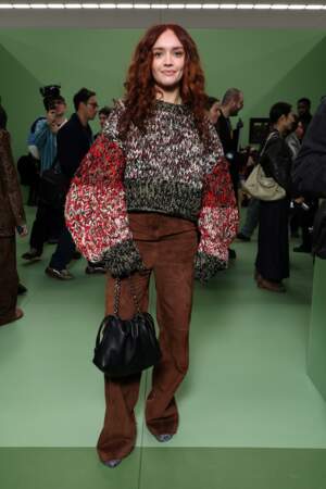 Olivia Cooke au défilé Loewe le 1ᵉʳ mars 2024 lors de la Fashion Week de Paris