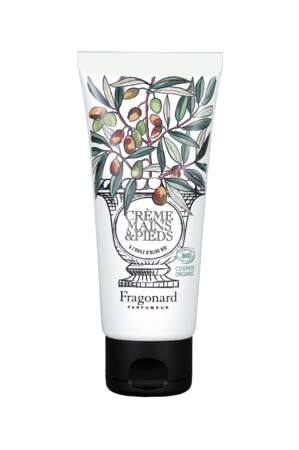 Crème mains & pieds à l’huile d’olive Bio, Fragonard, 100ml, 15€, fragonard.com