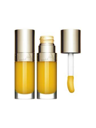 Lip Comfort Oil Joyful yellow, Clarins, 32 € chez Sephora, en boutiques Clarins et sur clarins.fr