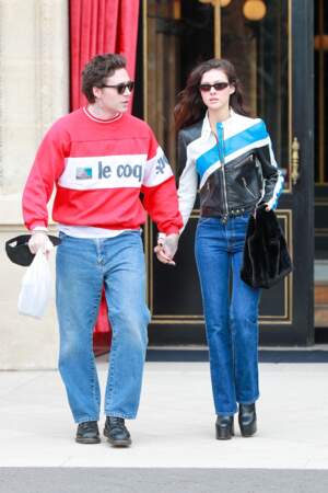 Brooklyn Beckham et sa femme Nicola Peltz à leur arrivée à Paris, le 27 février