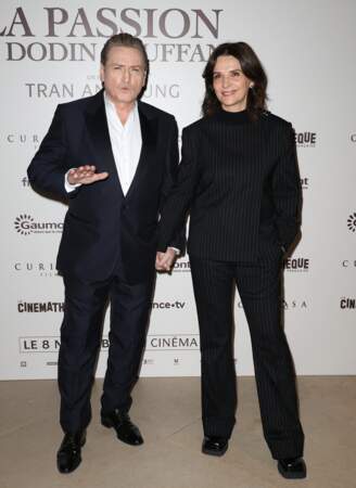 Juliette Binoche et Benoît Magimel à l'Avant-première du film La Passion de Dodin Bouffant à la cinémathèque à Paris